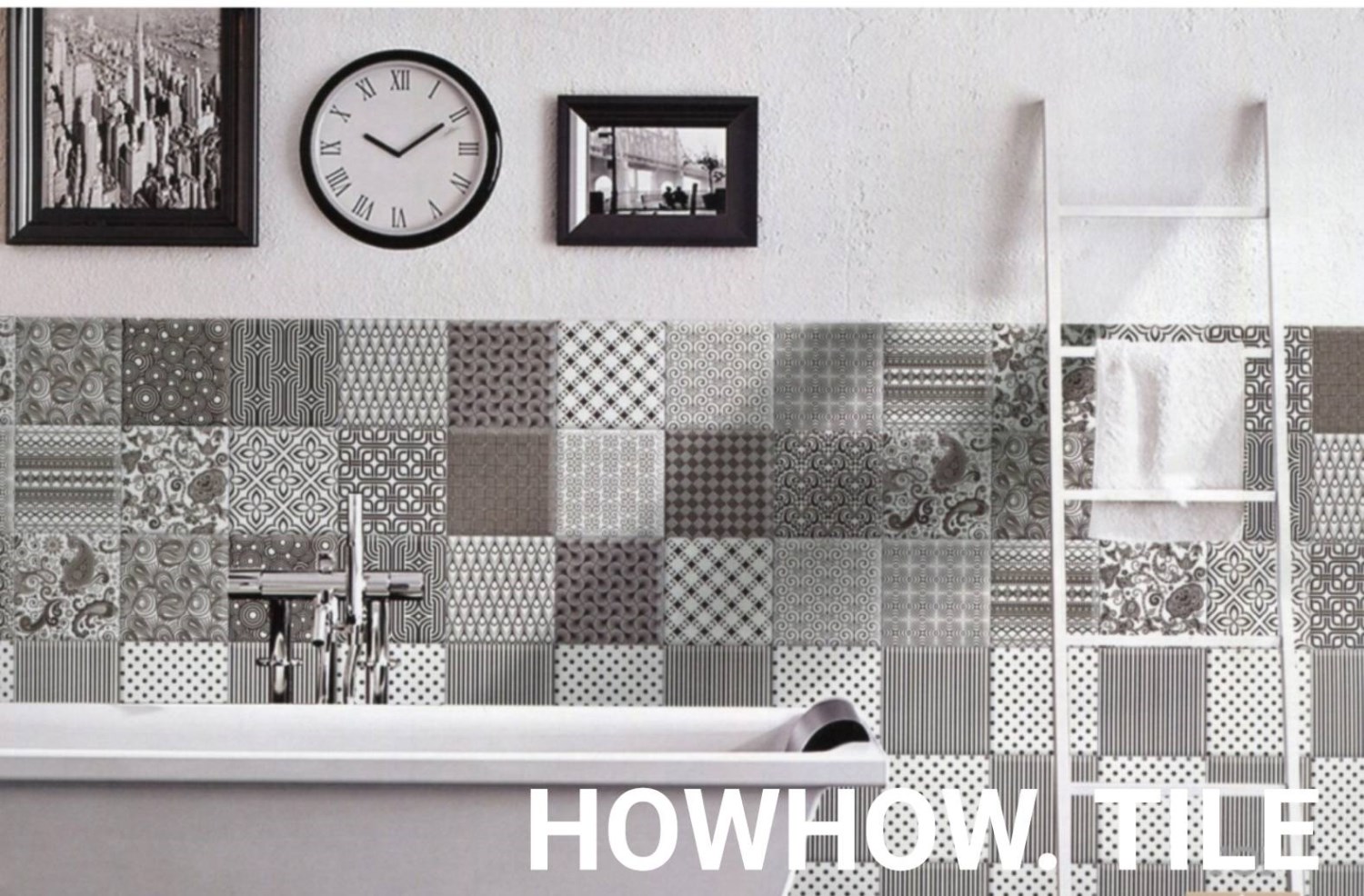 進口蒂瑪絲黑白花磚（20*20cm)DD108.124