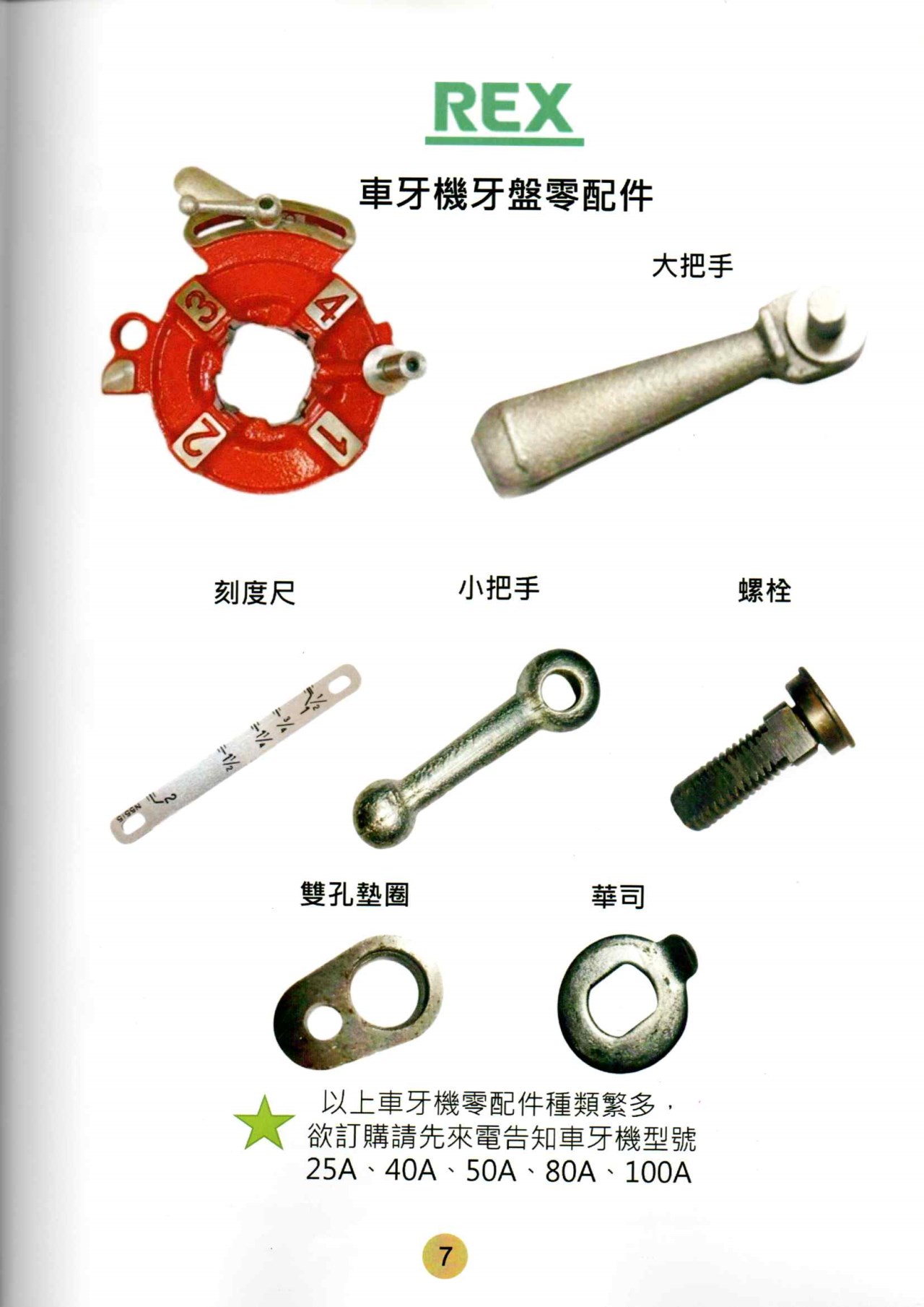 REX車牙機零件