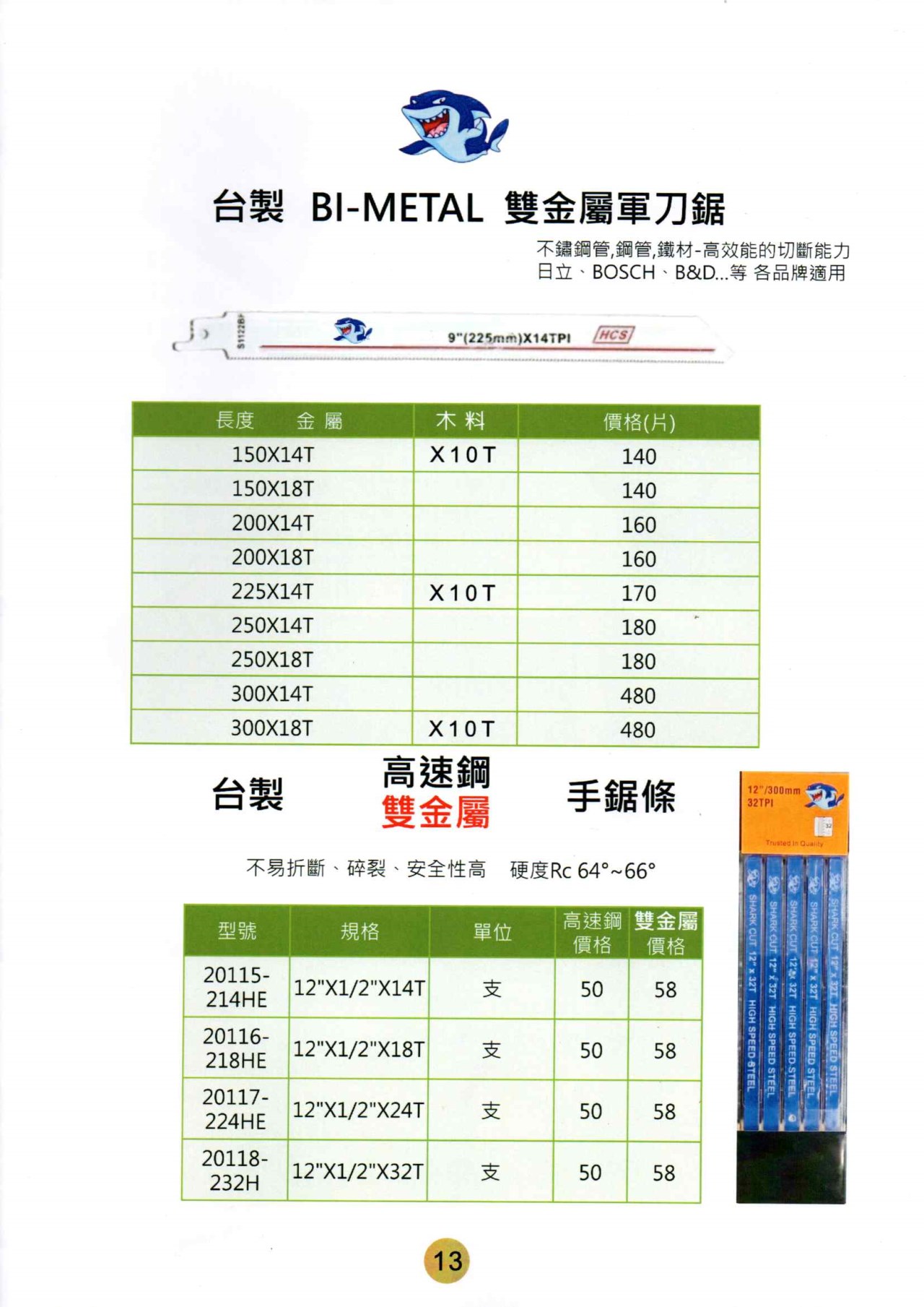 雙金屬軍刀鋸