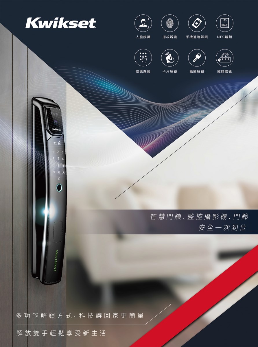 Kwikset-PF2 人臉辨識全自動電子鎖