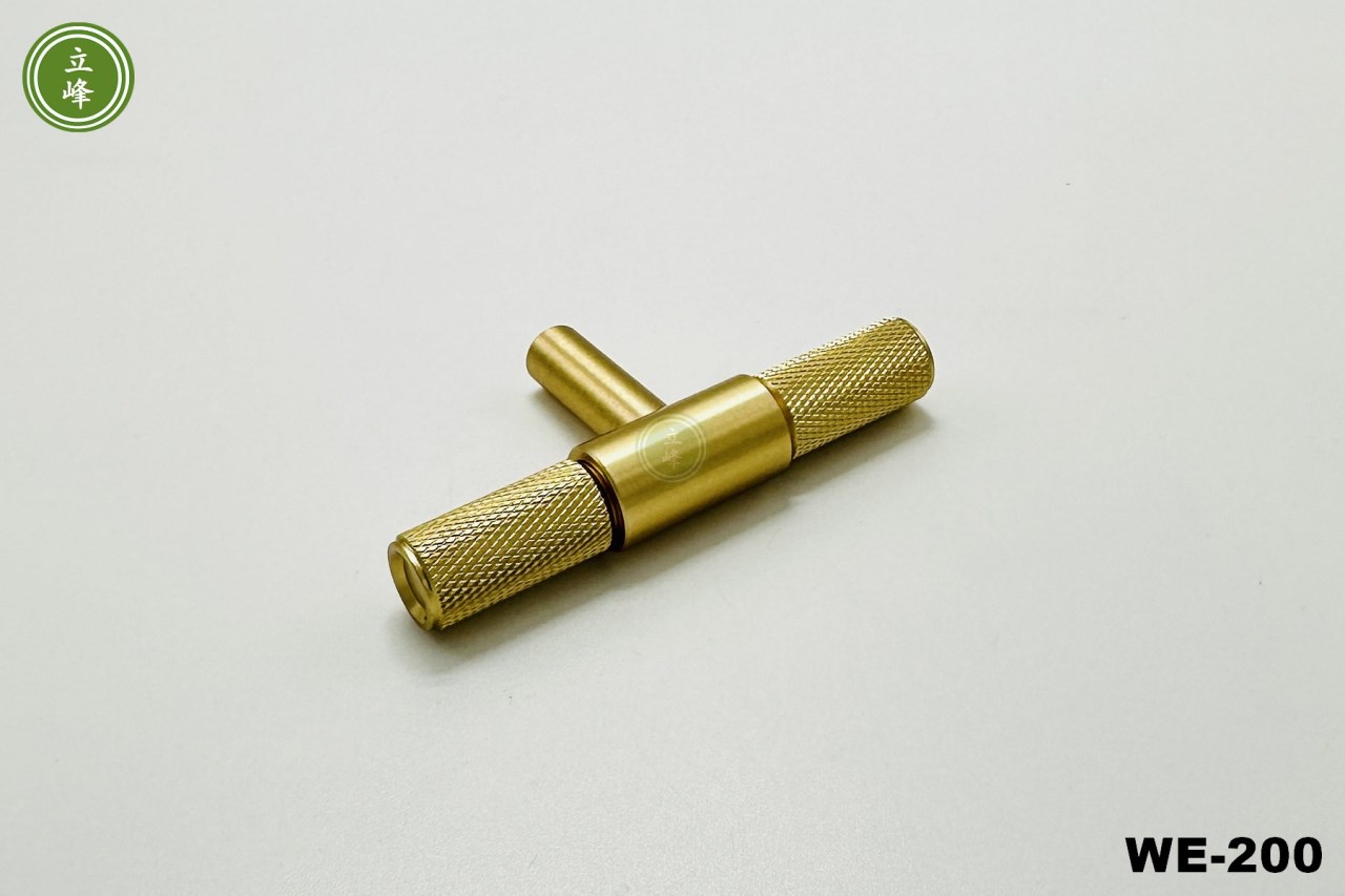 WE-200【金色】編織紋 T型單顆把手 