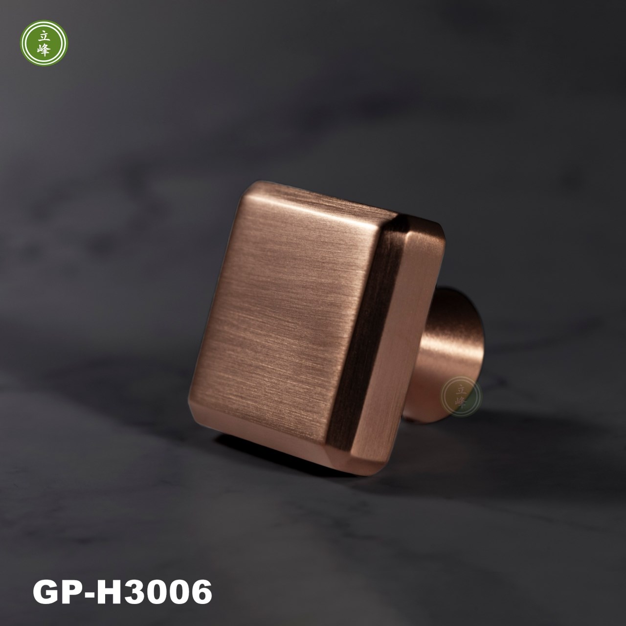GP-H3006 八角斜邊把手【玫瑰金 銅材質】
