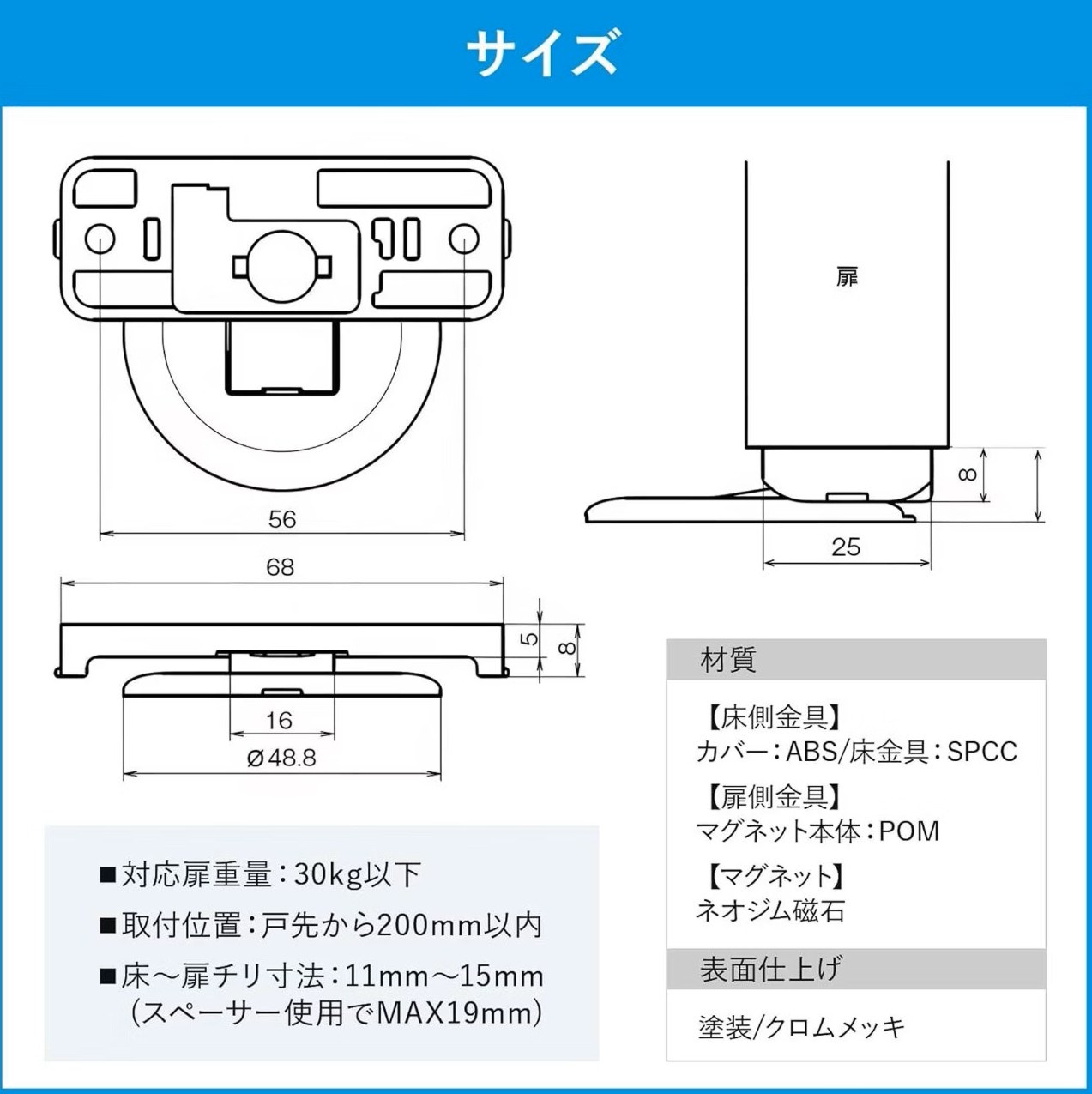 日本Nakao（霧金）隱藏卡式門檔