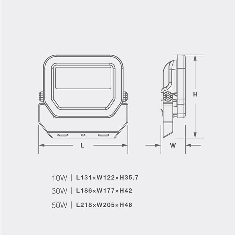 【宇豐國際】歐司朗 LED 10W/30W/50W 投光燈 投射燈 廣告招牌燈 戶外投光燈 黃光/白光 含防水接線盒