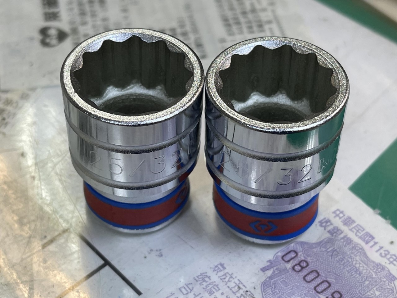 1/2” x 25/32” 12角 King tony 短白套筒
