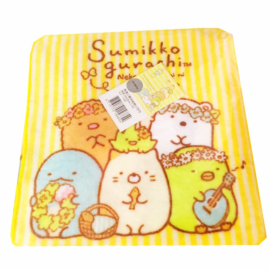 Sumikko  Gurashi 角落生物-小夥伴  純棉小方巾-  粉. 黃    4713170156854 
