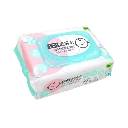 Nac Nac EDI超純水嬰兒潔膚柔濕巾/80抽/24入