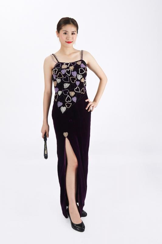 禮服長旗袍/黑色