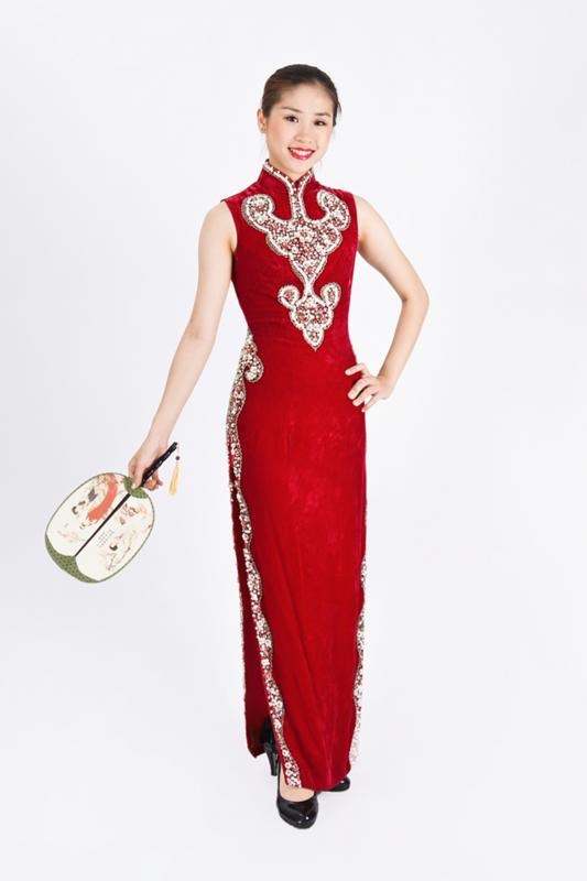 禮服長旗袍/紅色