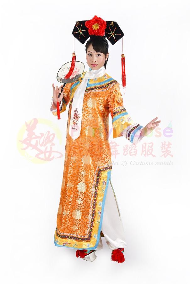 格格服/橘色團花