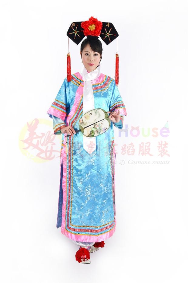 格格服/藍蝶粉邊