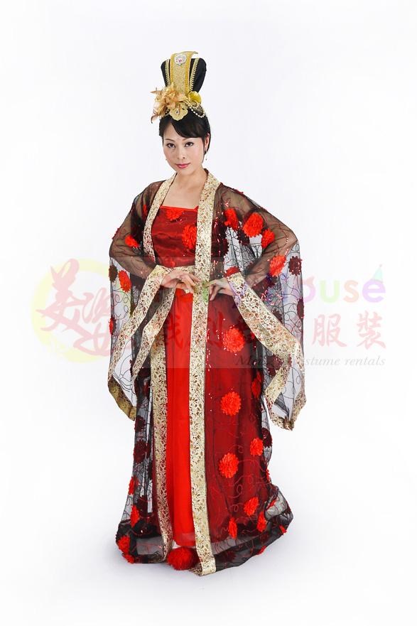 貴妃裝/紅黑花朵
