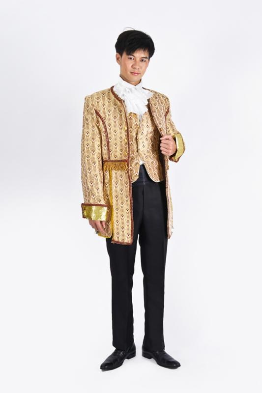 男宮廷服/流蘇褐圖