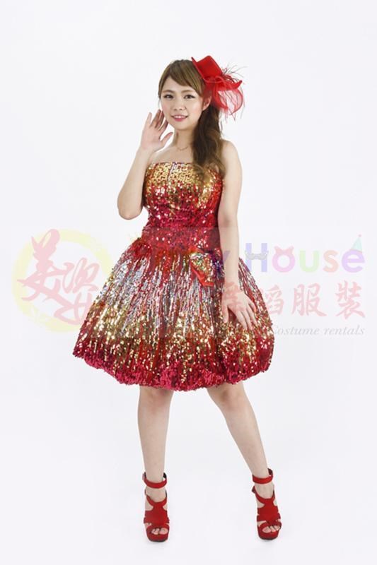 五彩亮片小禮服