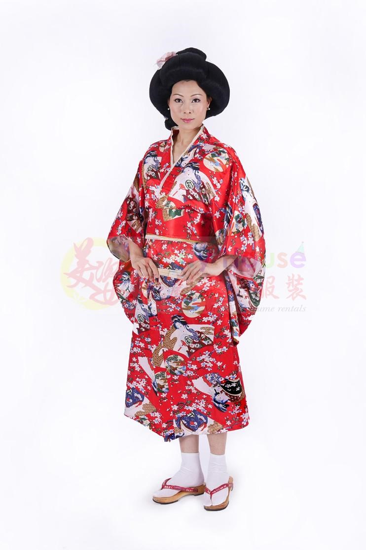 長和服/紅色浮世繪