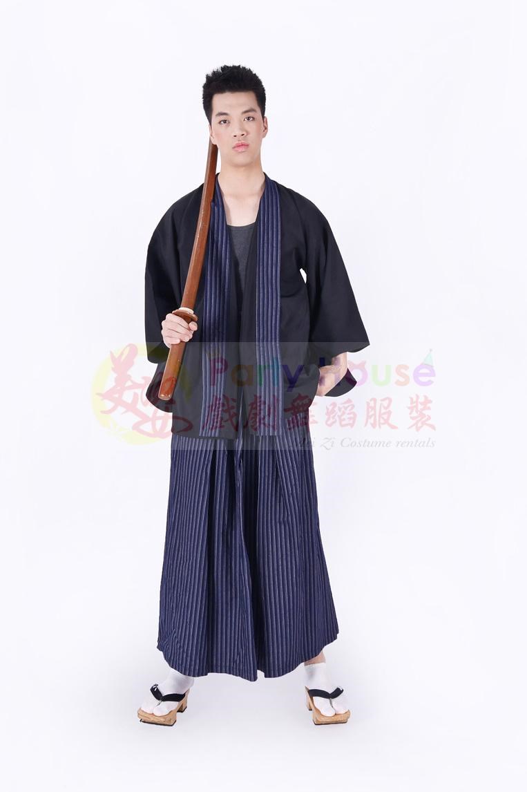 日本服/深藍條紋
