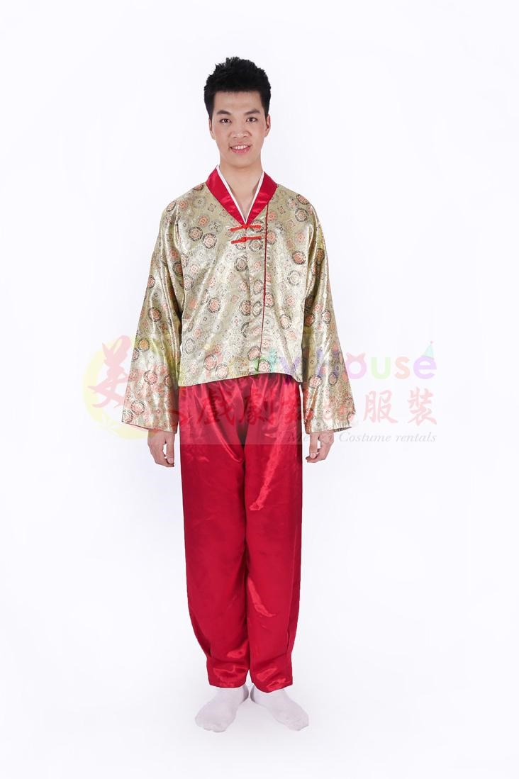 男韓服/金綠紅領