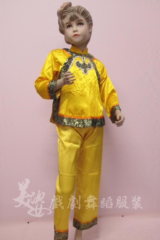 黃色黑邊唐裝