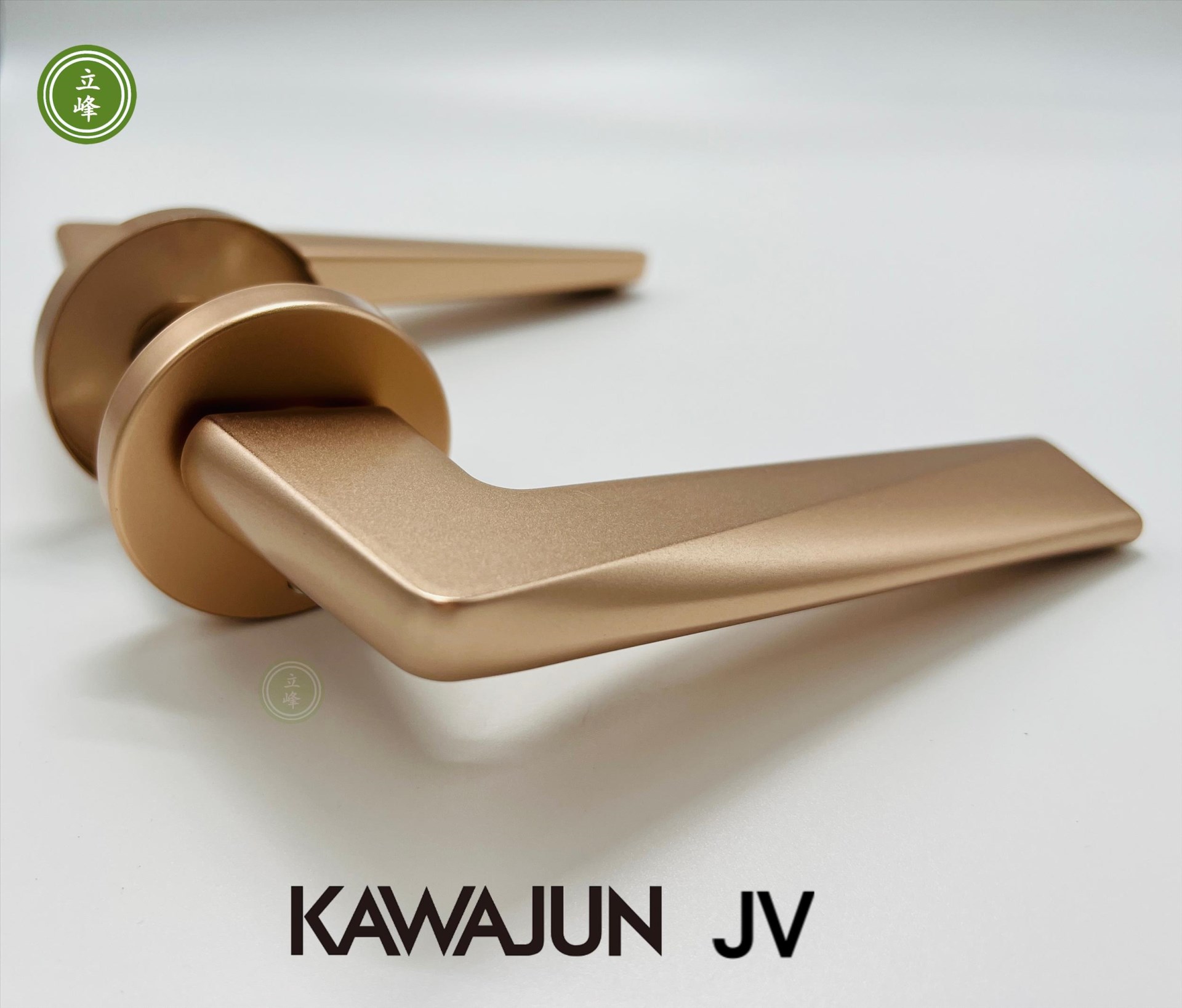 KAWAJUN-JV-霧玫瑰金色 水平門鎖