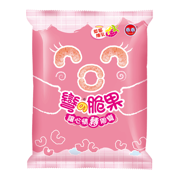 乖乖彎的脆果-草莓煉乳口味40gX12包
