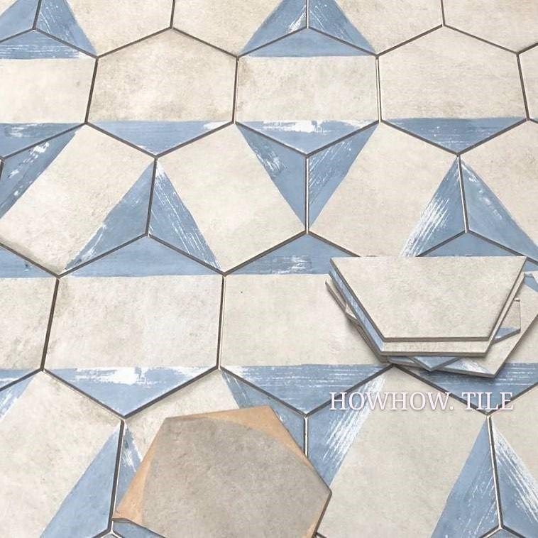 義大利進口 粉彩六角素花磚 (18*21cm)YSF178.202