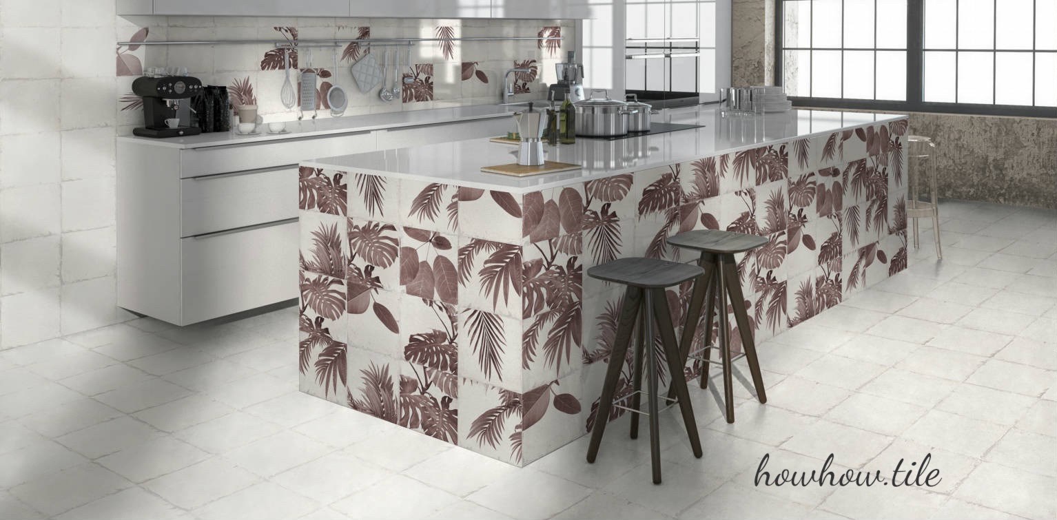 西班牙進口 叢林花磚-紅色 另有素磚可以搭配（25*25cm)GY392.452