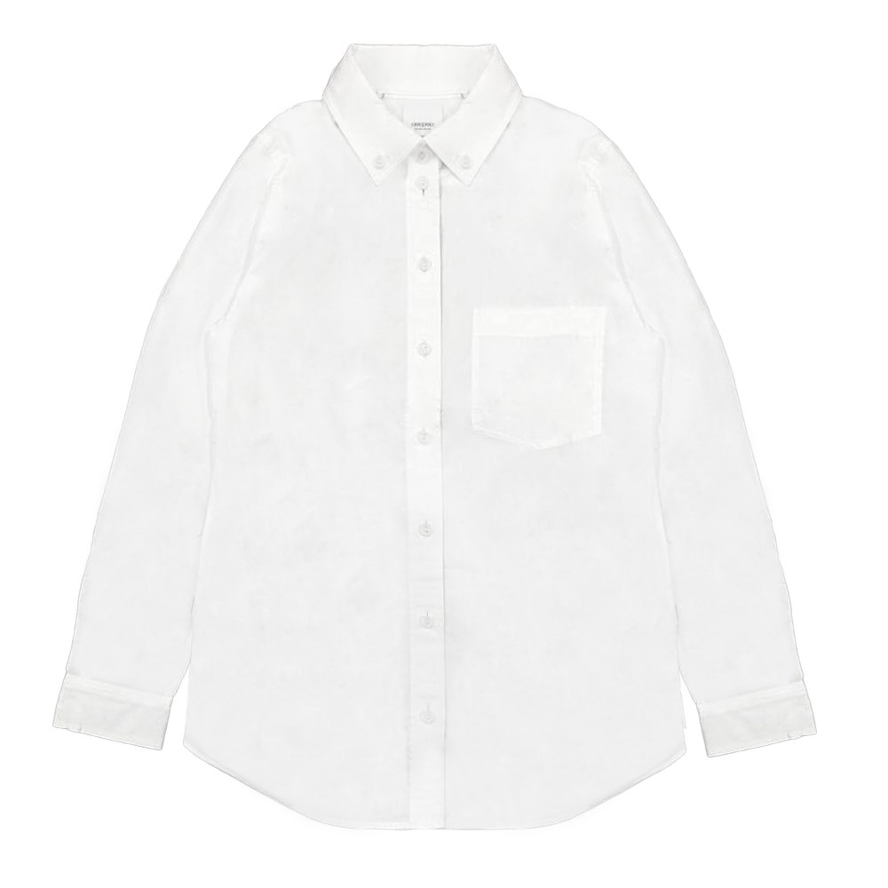 【BURBERRY 】8067813 經典手袖格紋薄長襯衫(白色)