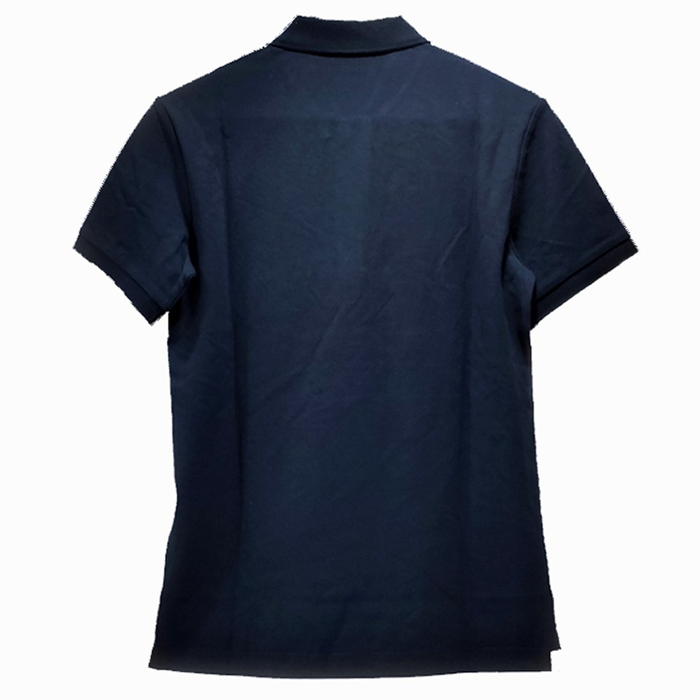 【BURBERRY 】8036248 素面戰馬衣服Logo短袖上衣Polo衫(深藍色)