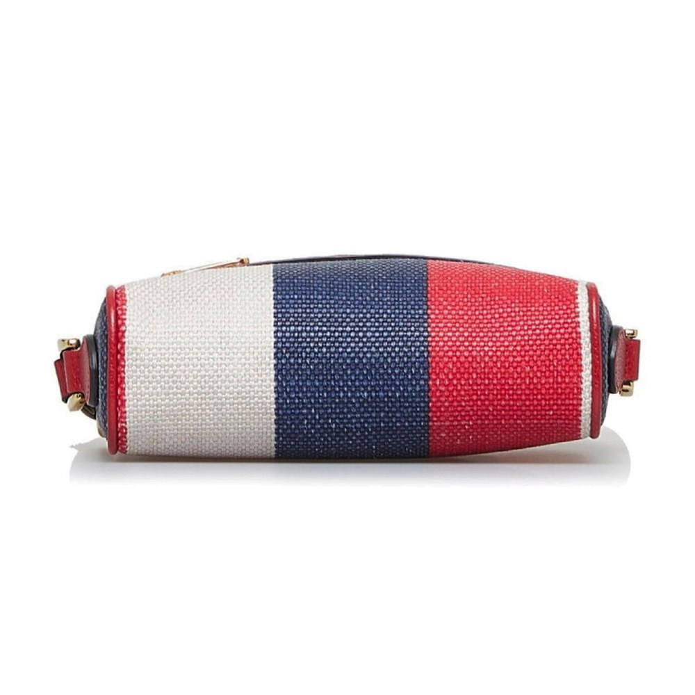 【GUCCI 古馳】517350 經典Minisac Ophidia系列GG LOGO拚色拉鍊迷你肩背/斜背包(紅色)