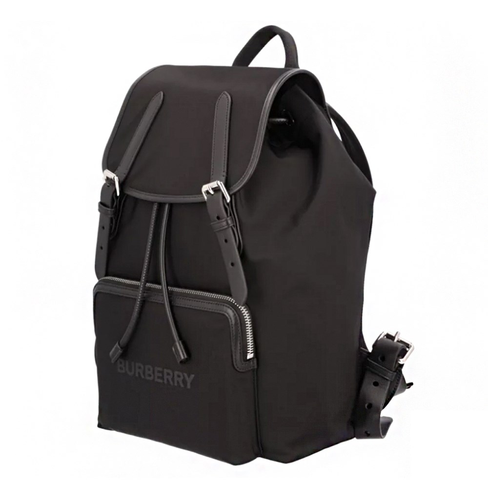 【BURBERRY 巴寶莉】80616681 經典Aviator Rucksack系列中性款大容量後背包(黑色)