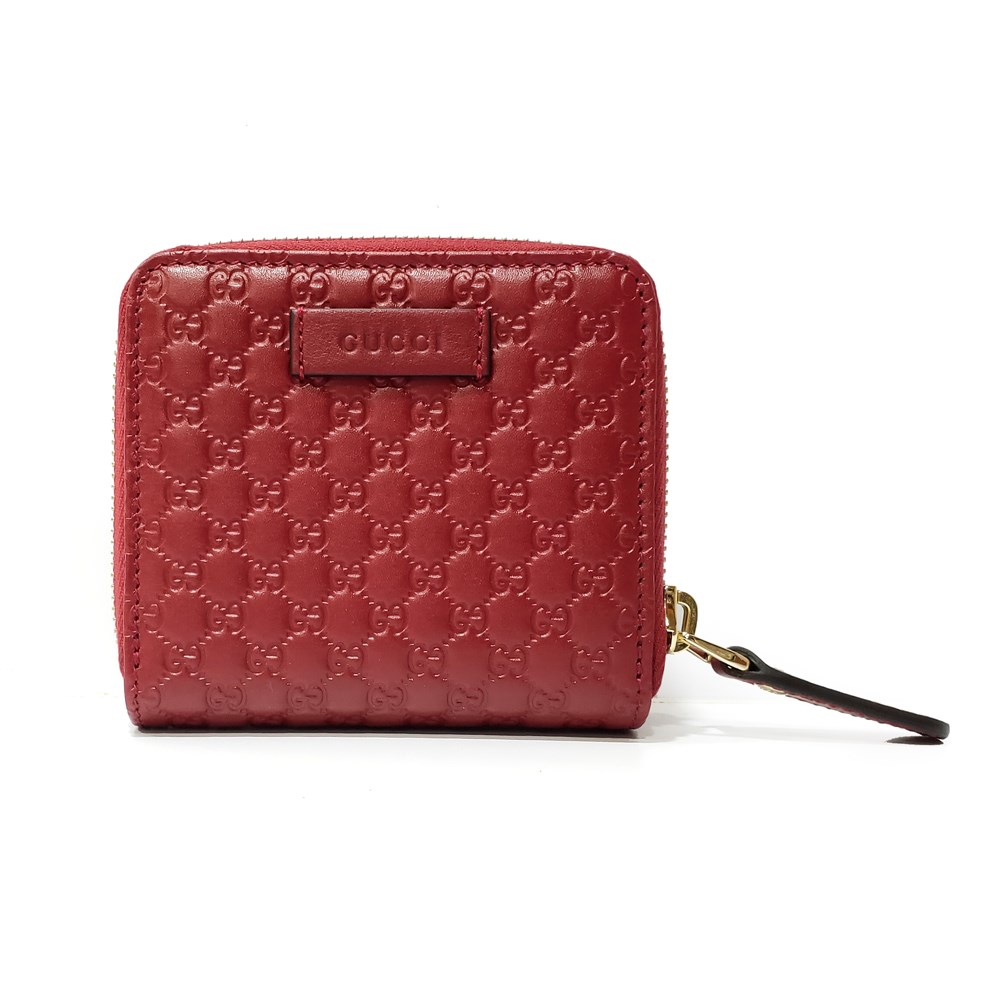 【GUCCI 古馳】經典Guccissima壓紋牛皮拉鍊/暗扣短夾(紅色449395 BMJ1G 6420)