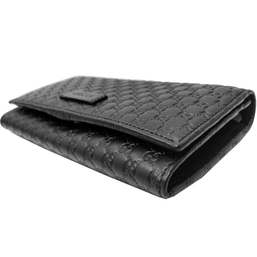 【GUCCI 古馳】449396 經典小雙G LOGO皮革壓紋扣式長夾