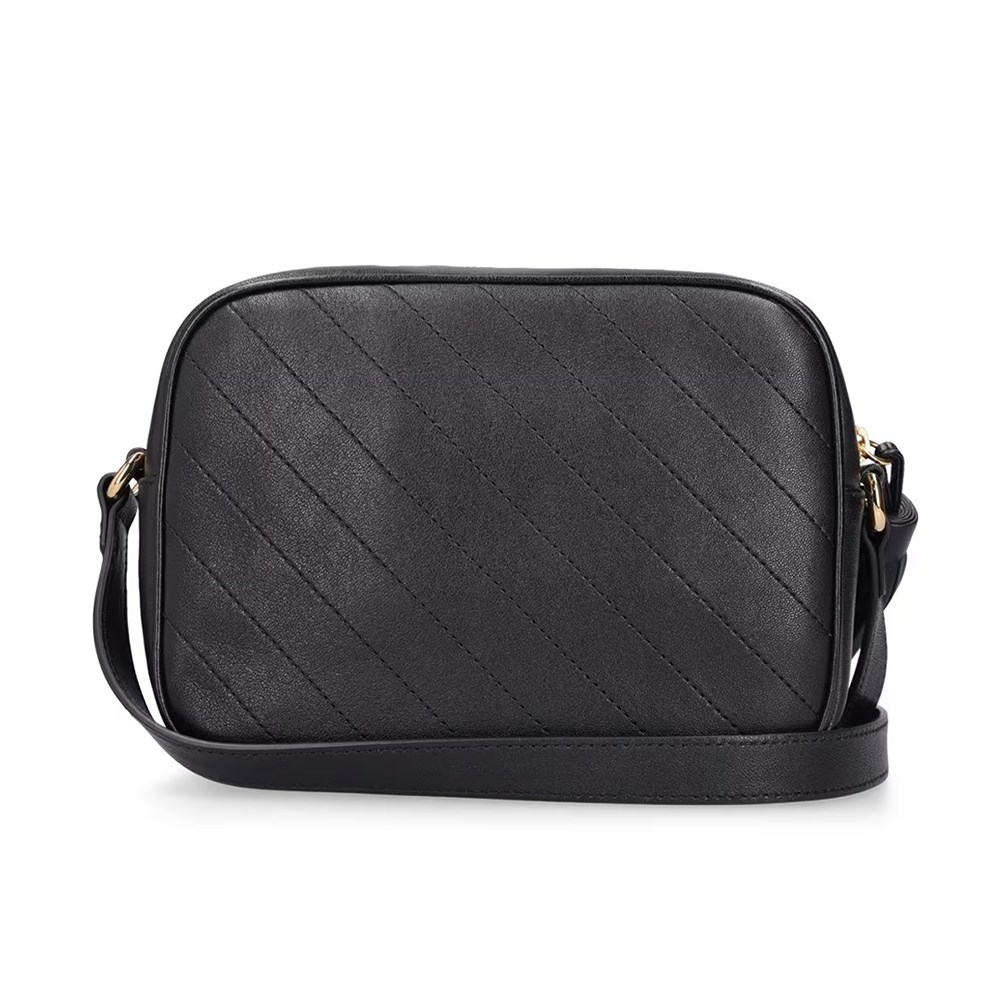 【GUCCI 古馳】742360 新款BLONDIE流蘇吊飾相機包斜背包(黑色)