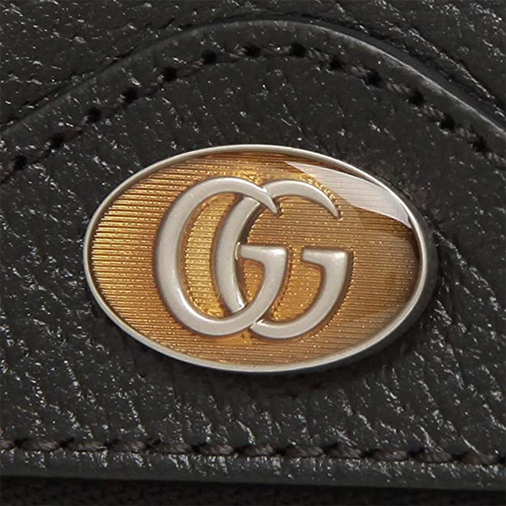 【GUCCI 古馳】719885 經典ophidia系列GG supreme牛皮拉鍊迷你肩背/斜背包(黑)