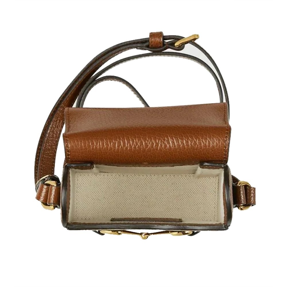 【GUCCI 古馳】625615 經典Horsebit mini 迷你馬銜扣肩背斜背1955手機包(丹寧)