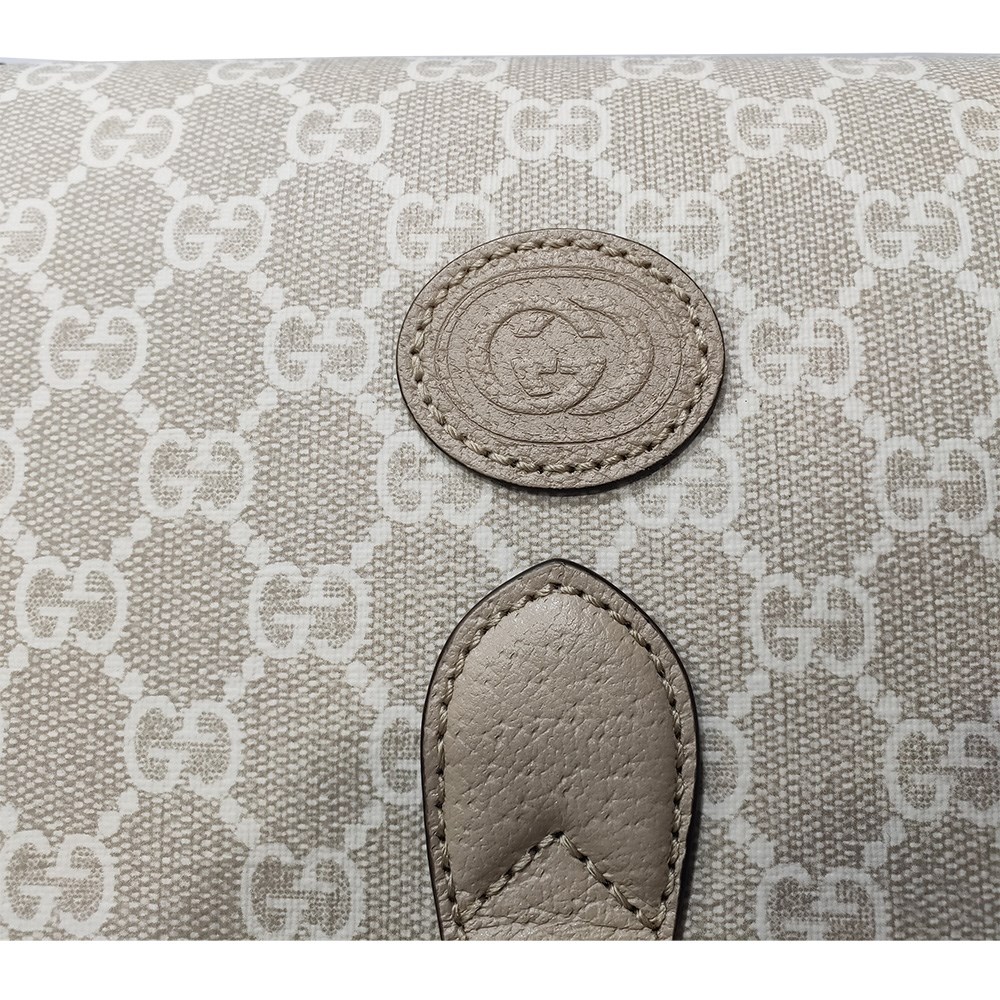 【GUCCI 古馳】671620 Retro系列GG Supreme帆布迷你復古馬鞍包肩背斜背包 (燕麥色)