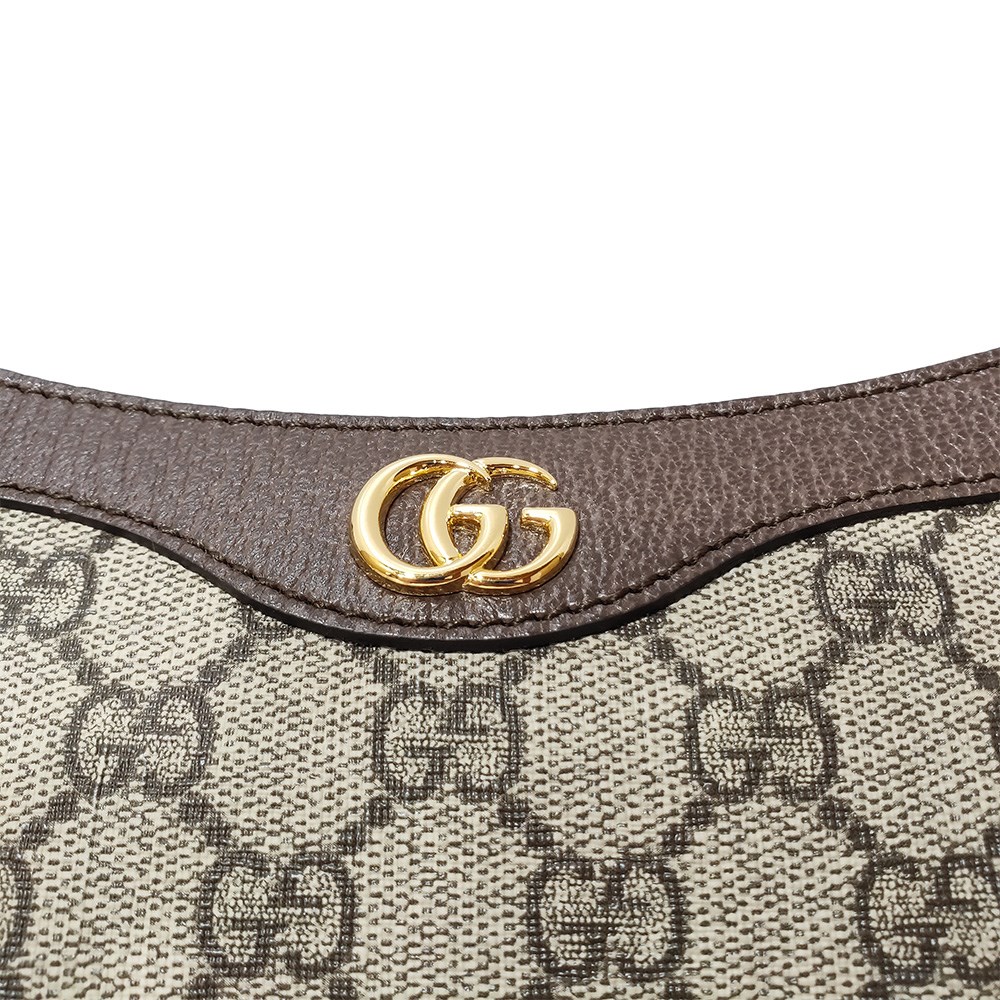 【GUCCI 古馳】735145 新款Ophidia經典GG Supreme帆布輕巧手提/肩背腋下包(棕色)
