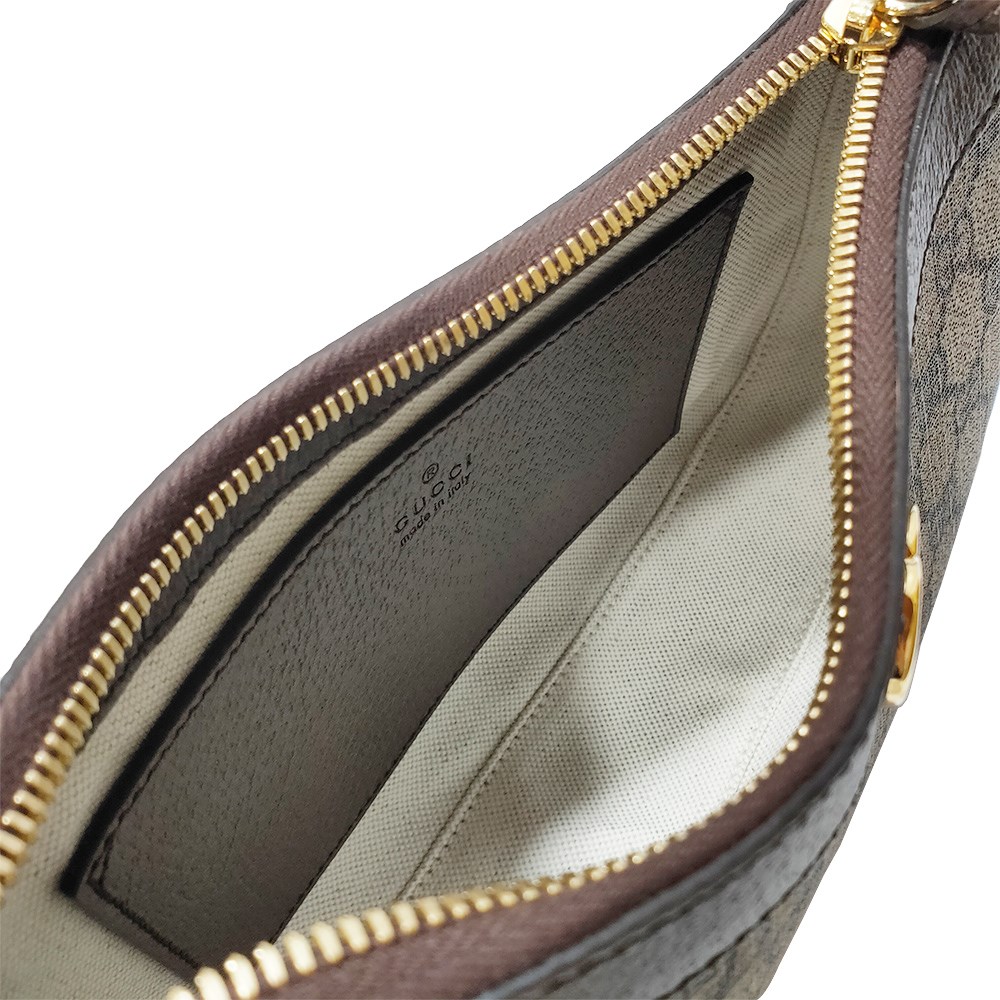 【GUCCI 古馳】735145 新款Ophidia經典GG Supreme帆布輕巧手提/肩背腋下包(棕色)