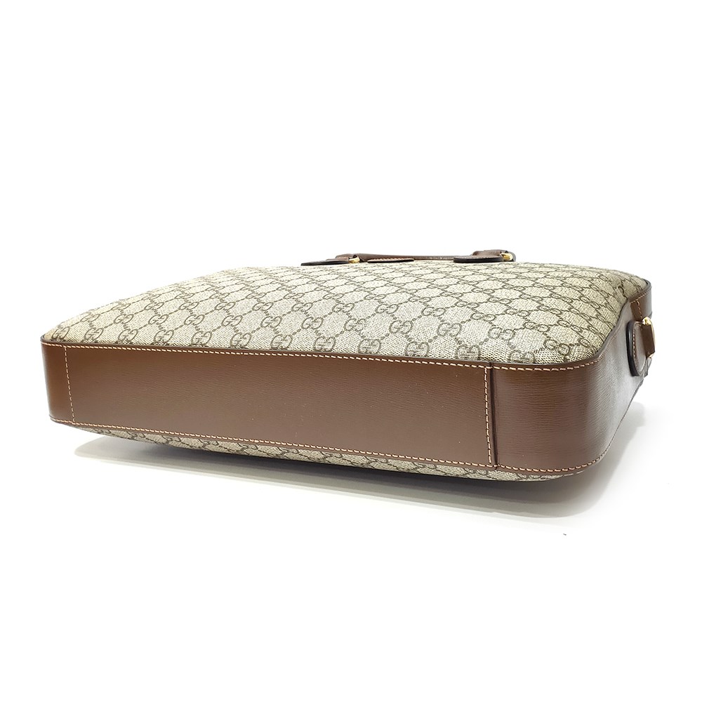 【GUCCI 古馳】674140 新款Retro GG superme系列帆布手提肩背斜背兩用公事包