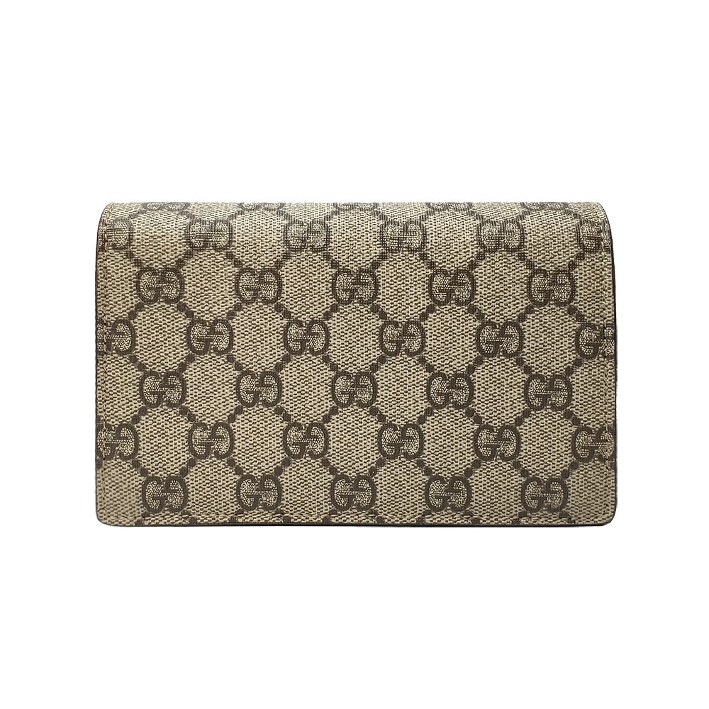 【GUCCI 古馳】476432 經典Dionysus系列GG Supreme帆布迷你酒神手拿包/斜背包(棕色)