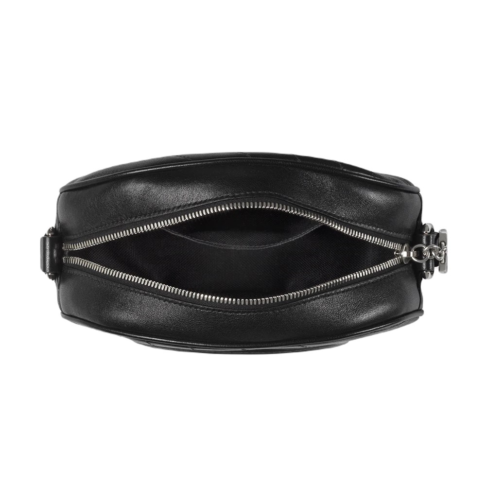 【GUCCI 古馳】760175 新款BLONDIE橢圓款肩背斜背相機包(黑色)