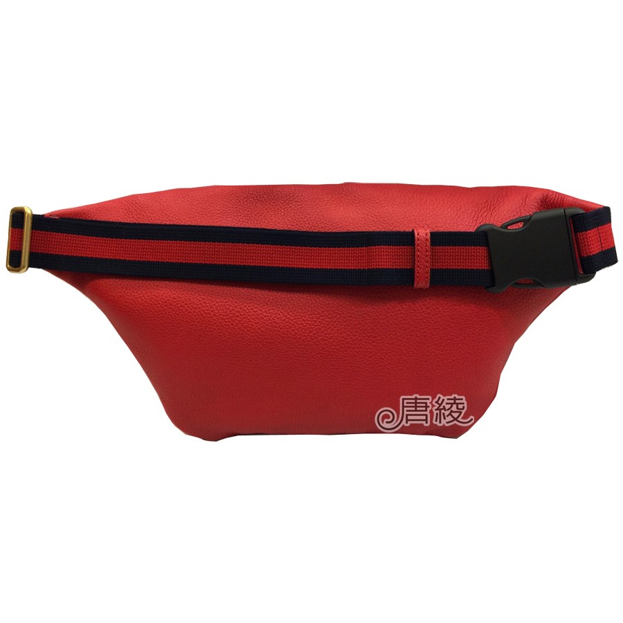 【GUCCI 古馳】493869 復古綠紅綠織帶牛皮腰包胸包/斜背包(80CM)