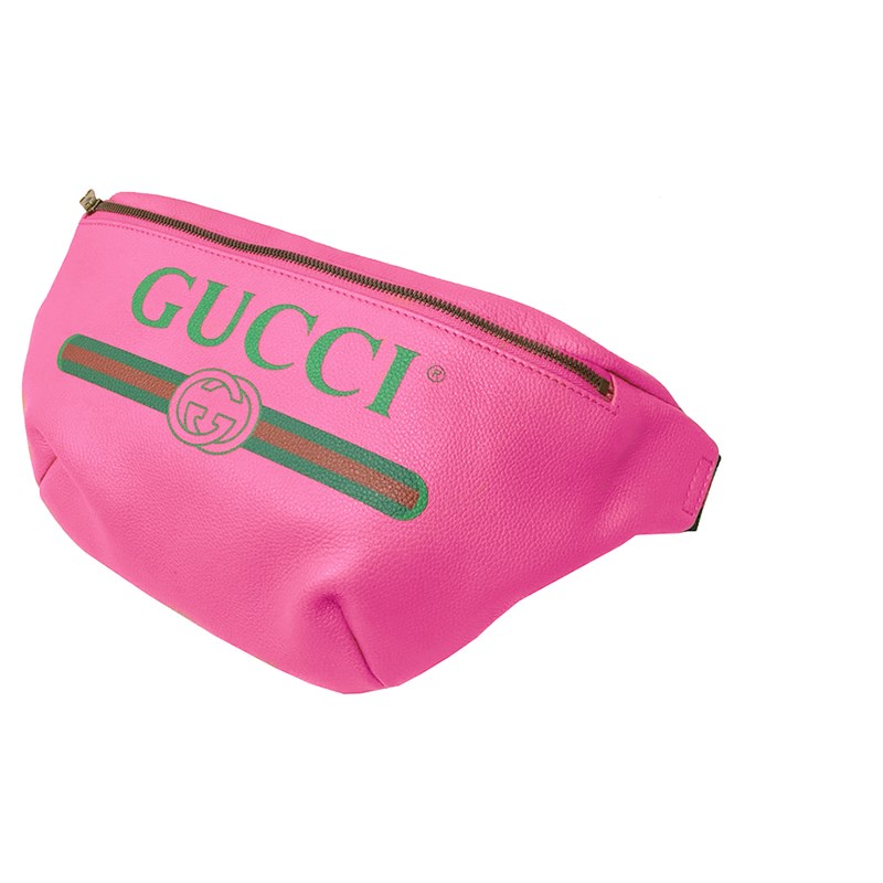 【GUCCI 古馳】530412 復古綠紅綠織帶牛皮腰包/斜背包(80CM) 