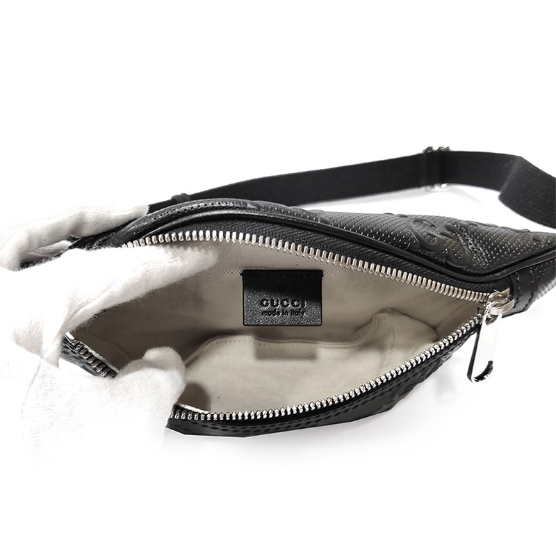 【GUCCI 古馳】658582 經典GG LOGO浮雕皮革中性款腰包/胸包 (80CM)