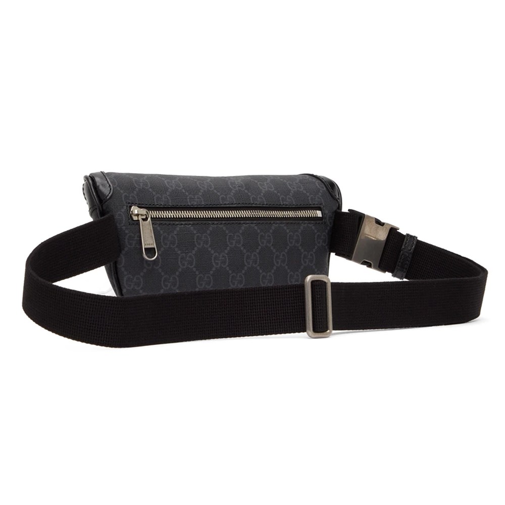 【GUCCI 古馳】682933 新款Retro系列GG Supreme帆布胸包腰包(黑色90cm)