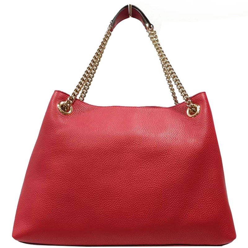 【GUCCI 古馳】 536196 SOHO雙G LOGO 流蘇雙鍊手提/肩背兩用包 