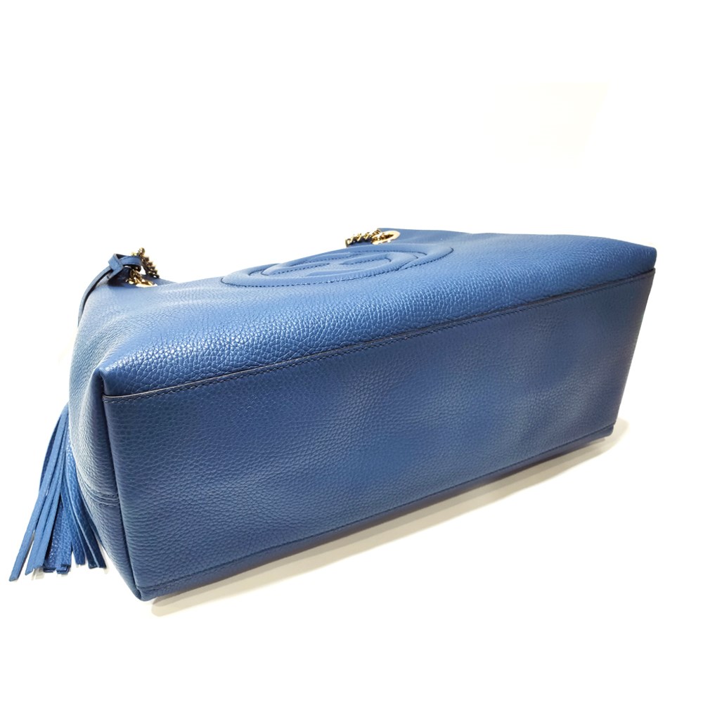 【GUCCI 古馳】 536196 SOHO雙G LOGO 流蘇雙鍊手提/肩背兩用包 