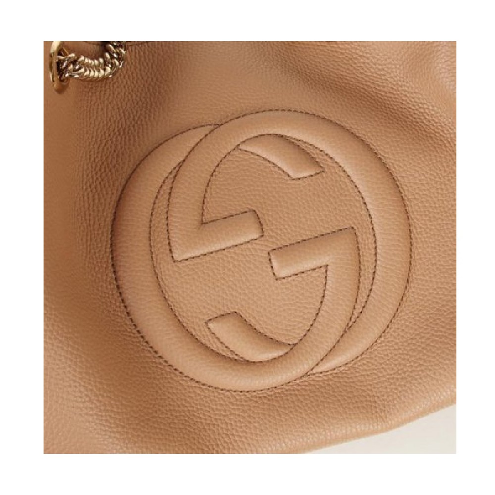 【GUCCI 古馳】 536196 SOHO雙G LOGO 流蘇雙鍊手提/肩背兩用包 