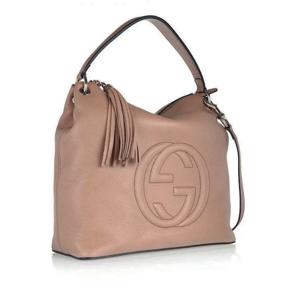 【GUCCI 古馳】536194 SOHO流蘇荔枝牛皮肩背/斜背兩用包