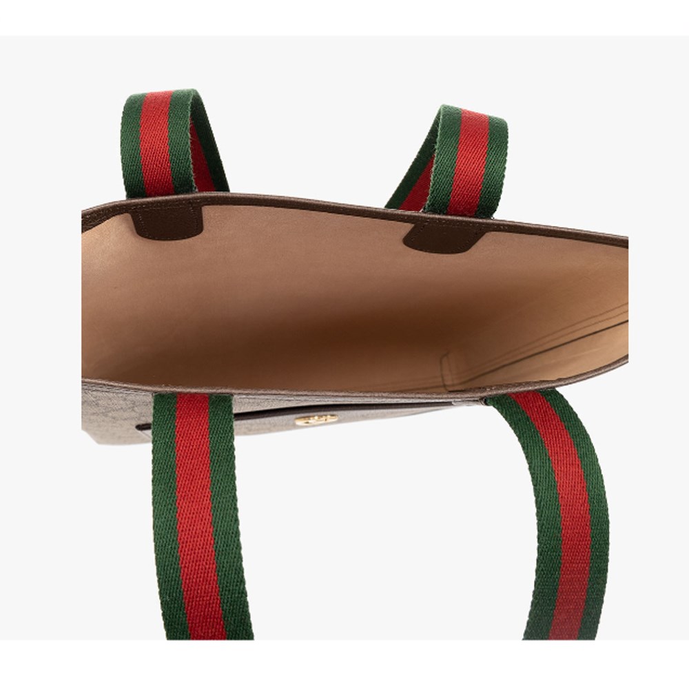 【GUCCI 古馳】744544 經典Ophidia系列GG Supreme帆布直立式肩背托特包